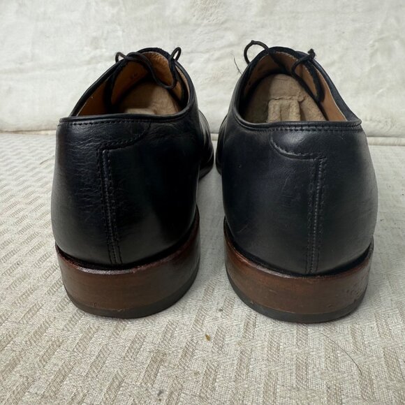 Johnston & Murphy Shoes Men's Size 10D Black Cap Toe Oxford Brogue Leather Dress - Picture 3 of 8